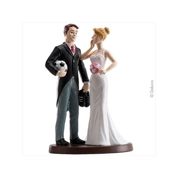 Imagen de Pareja Boda Futbol 18 cm. DK. 305010