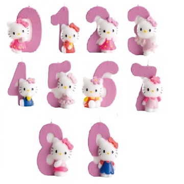 Imagen de Velas Numero Hello Kitty  (1 ud.)
