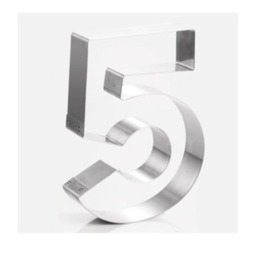 Imagen de Molde Inox Numero CINCO (30 cm) 40H4X05