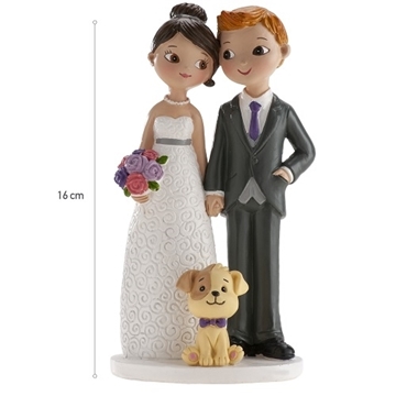 Imagen de Novios con Perro (16 cm) 305104