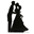 Imagen de Novios Boda Beso Metal (18 cm) 305107