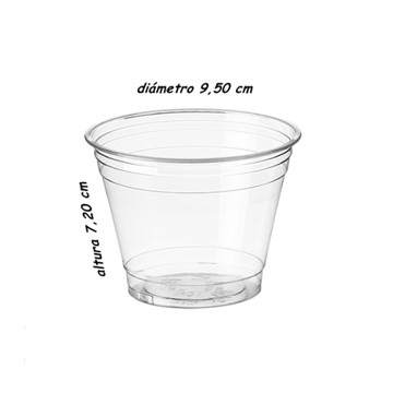 Imagen de Vaso Plastico PET 265 ml BAJO (50 ud) MG9