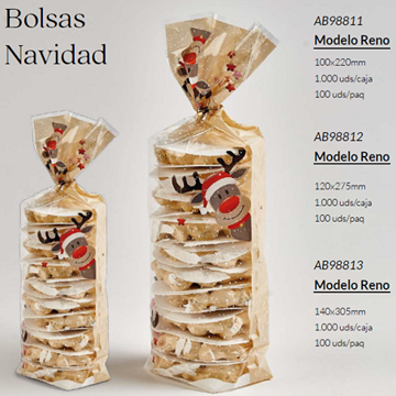 Imagen de Bolsa 3 Renos 140x305 mm (PQ 100 u) AB98813