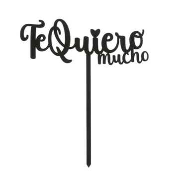 Imagen de Topper Negro Te Quiero Mucho 354156
