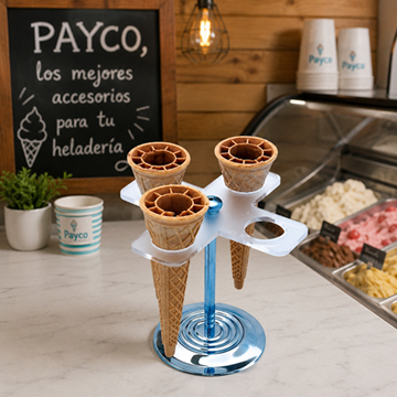 Imagen de Portaconos inox-crilato 4 servicios